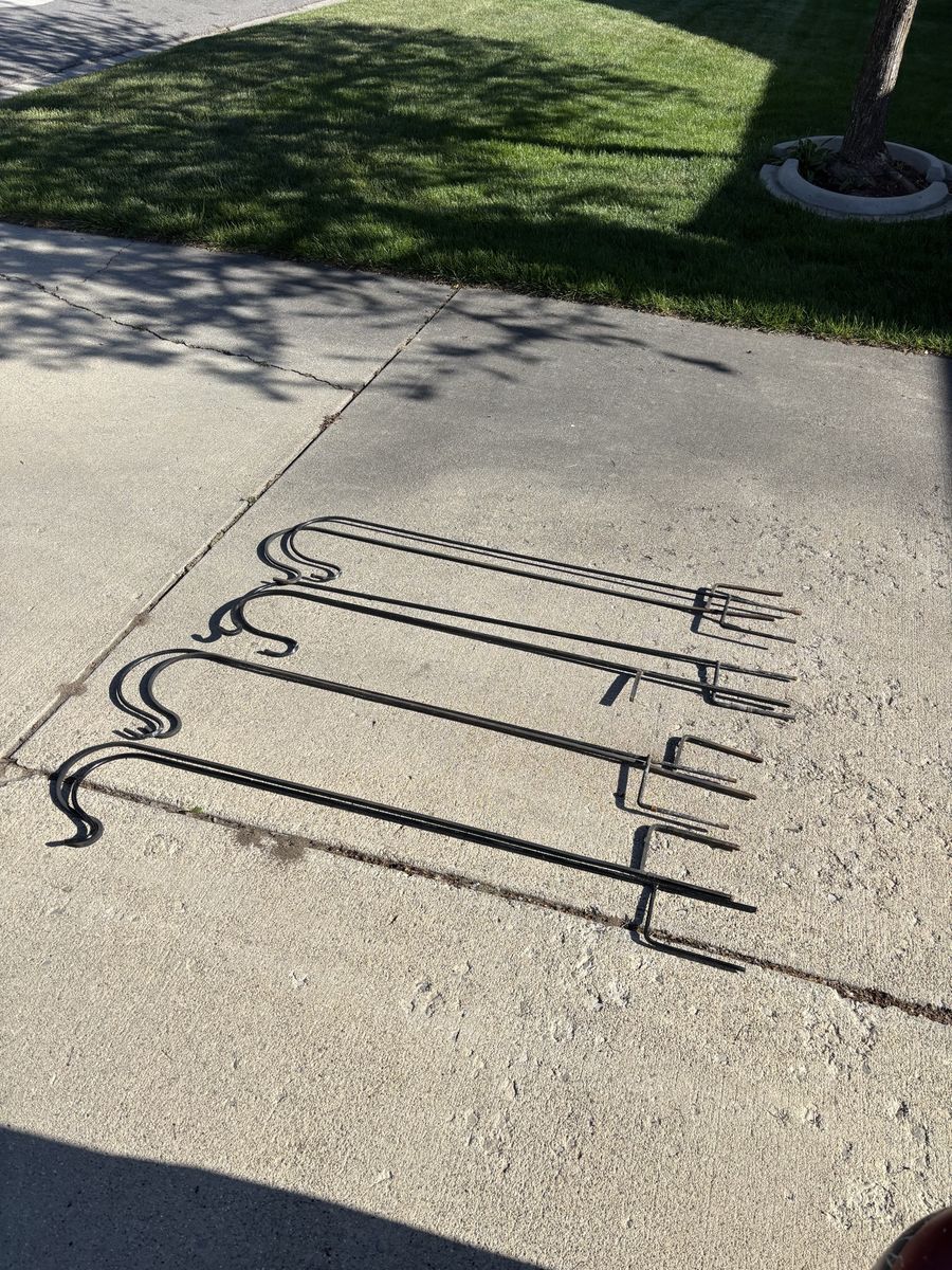8 Small Shepards Hooks.    42” Tall