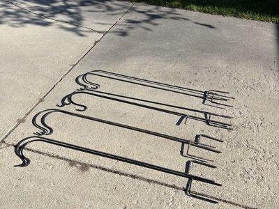 8 Small Shepards Hooks. 42” Tall