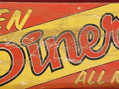 Metal Diner or Beverage Sign