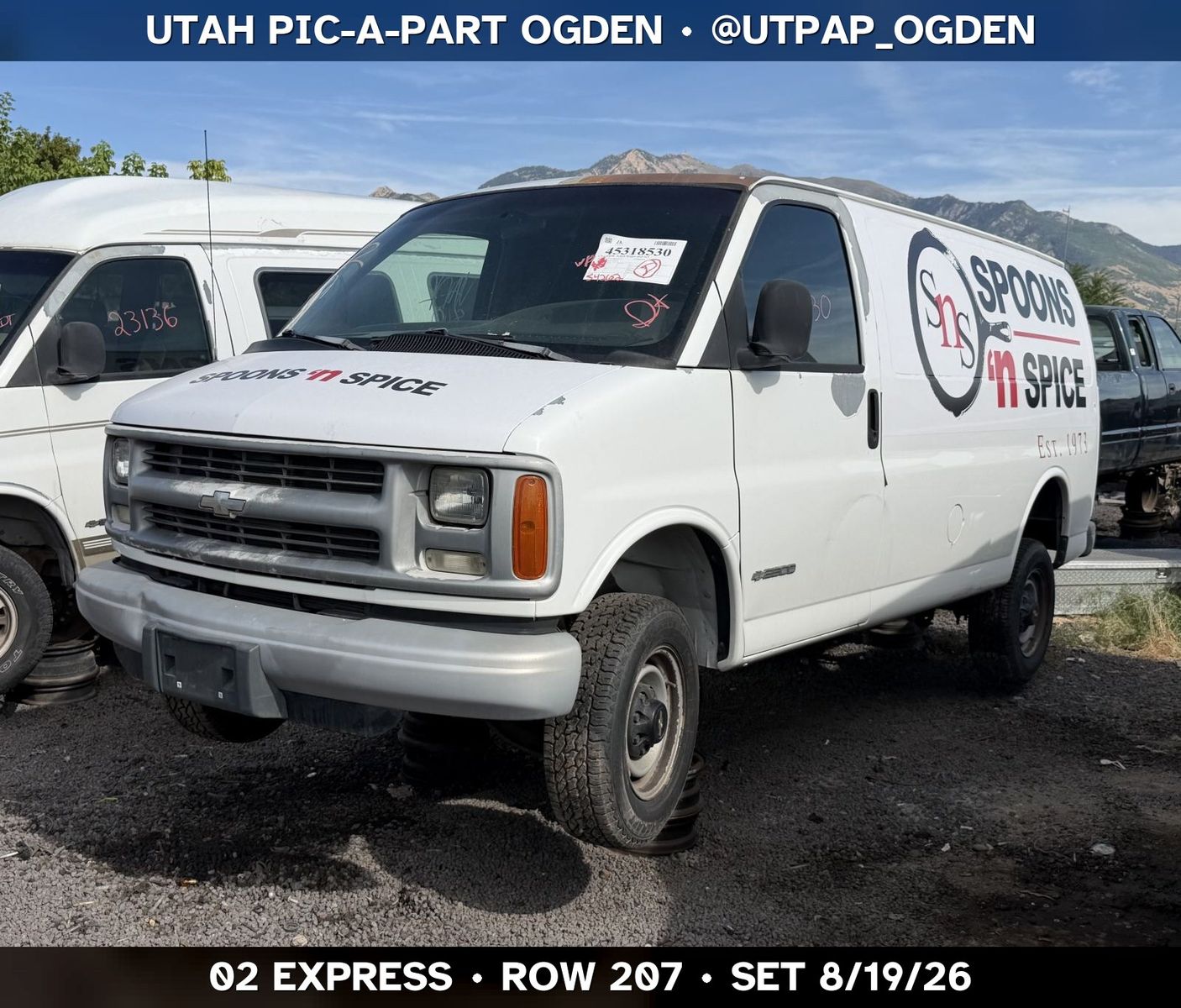 Just In! 2002 Chevrolet Express Parts - UTPAP Ogden
