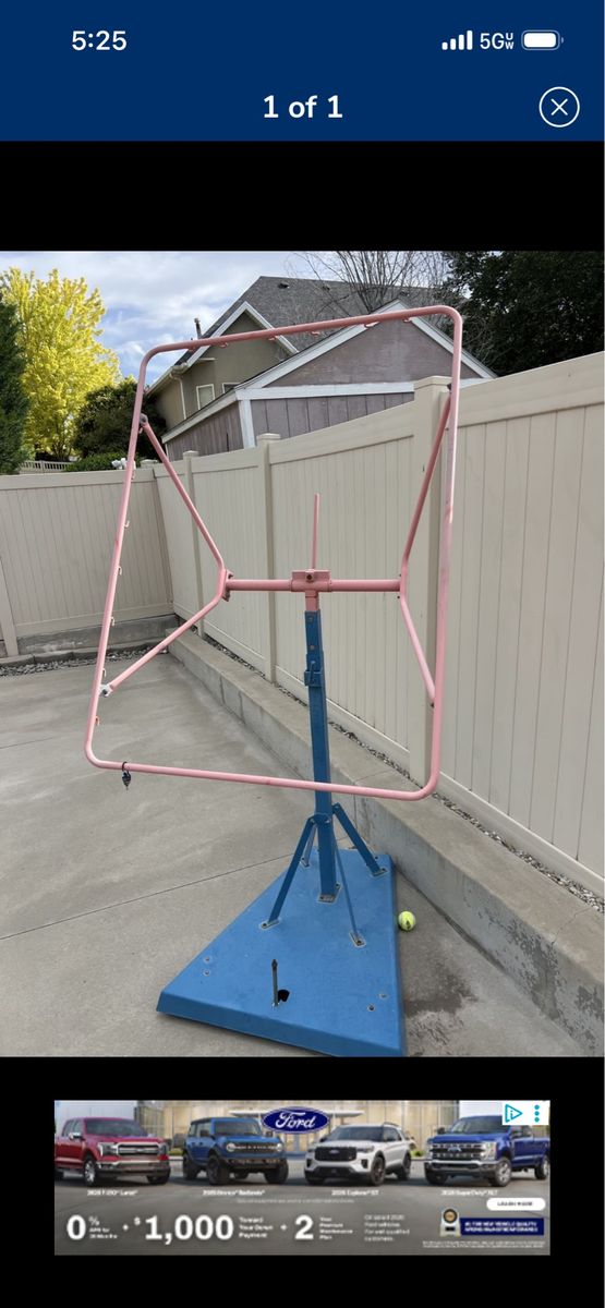 Baseball/Softball Batting Practice Net Frame - Portable Pitching & Hitting Training Aid