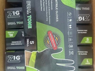 Disposable Nitrile Gloves 8 MIL Zig-S, M, L & XL