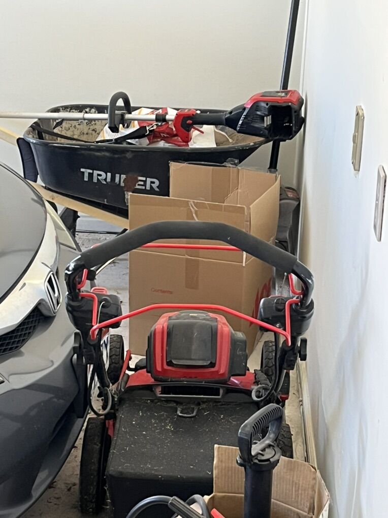 Battery Operated Lawn Mower And Weed Whipper