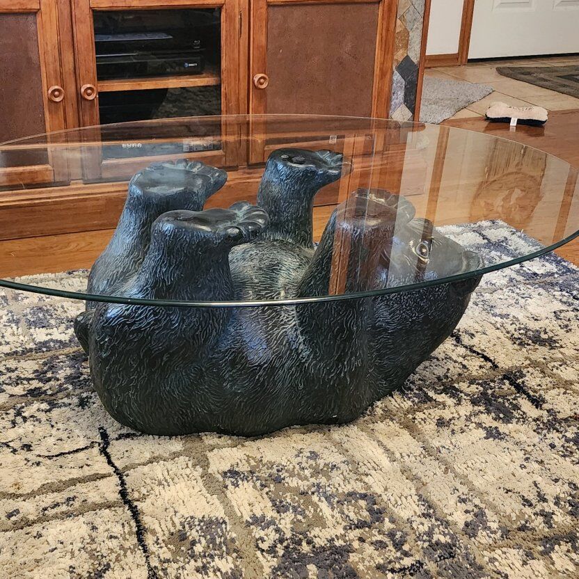 Vintage 1970's Bear Coffe Table