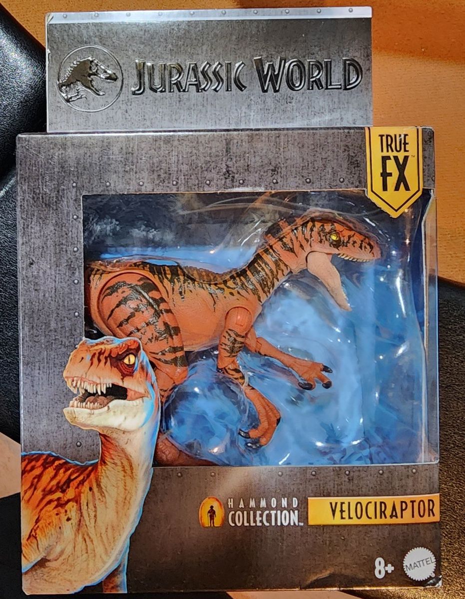 Jurassic World Hammond Collection Velociraptor True FX Dinosaur Figure Mattel NEW