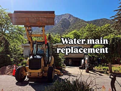 Outdoor Plumbing, water mains, sewer, stop and waste and material delivery.