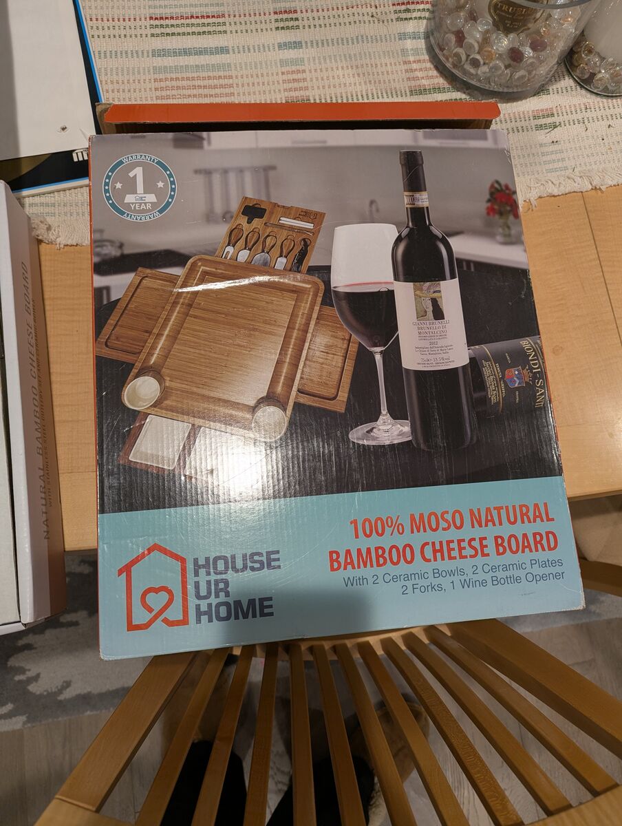 Deluxe bamboo charcuterie \ cheese board set