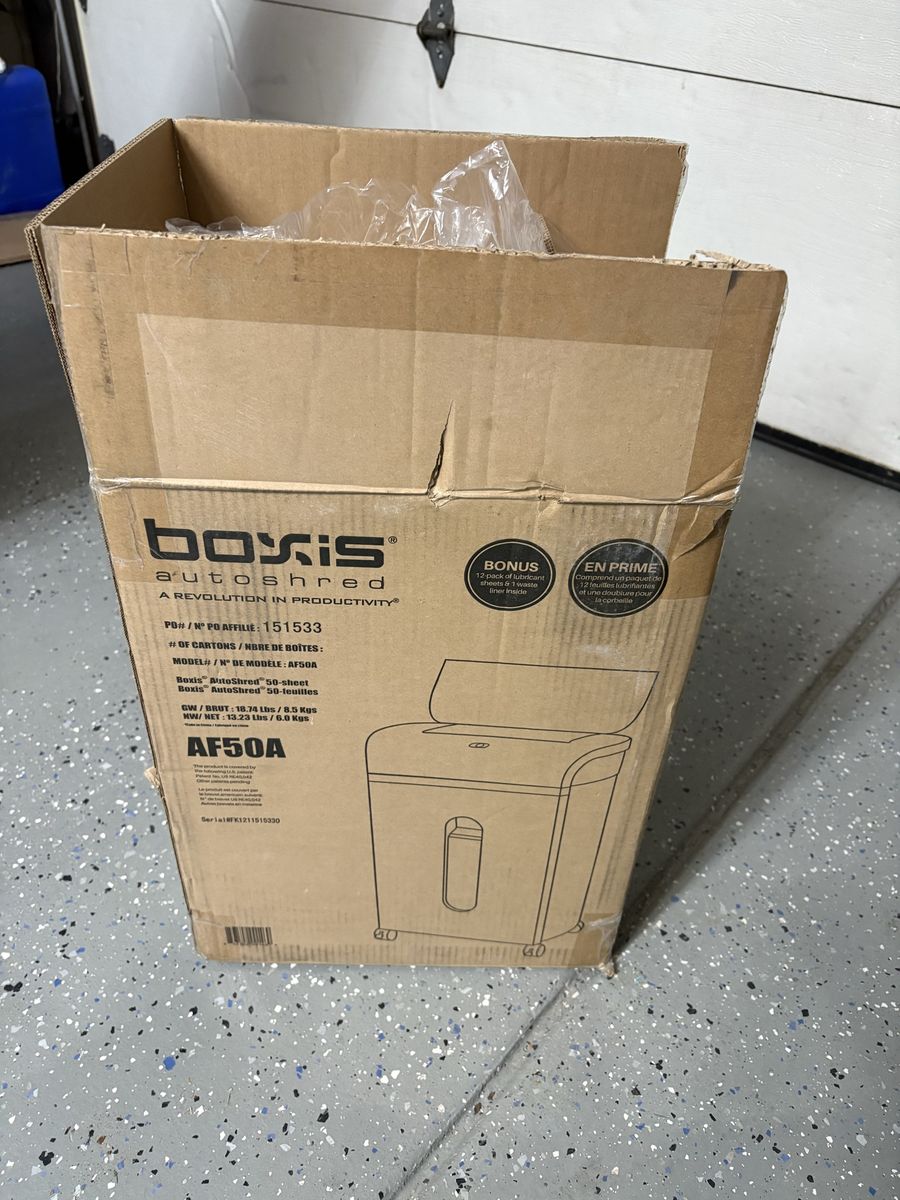 Boxis AutoShred Microcut Shredder AF50A