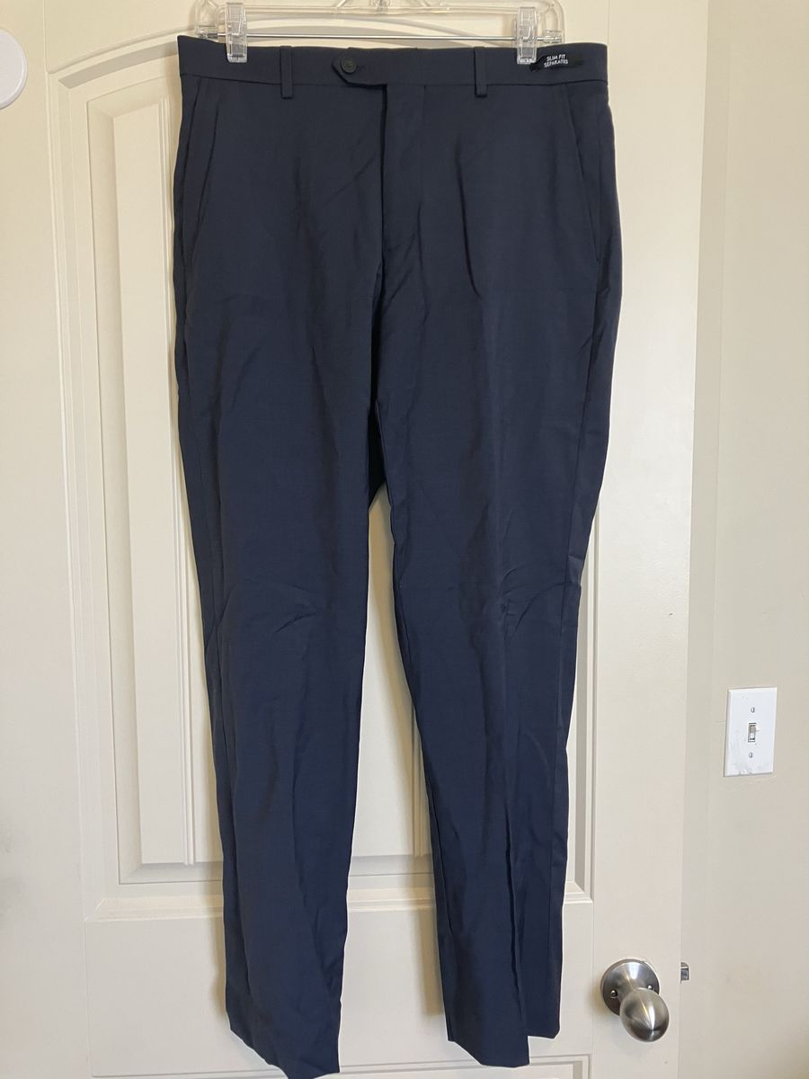 Jos. A. Bank Traveler Tech Slim Fit Navy Dress Pants Size 32