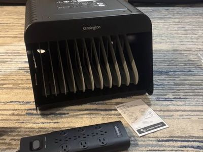 Kensington 12-Device Laptop & Tablet AC Charging Station for Up to 14 inch Laptops - Metal Stora
