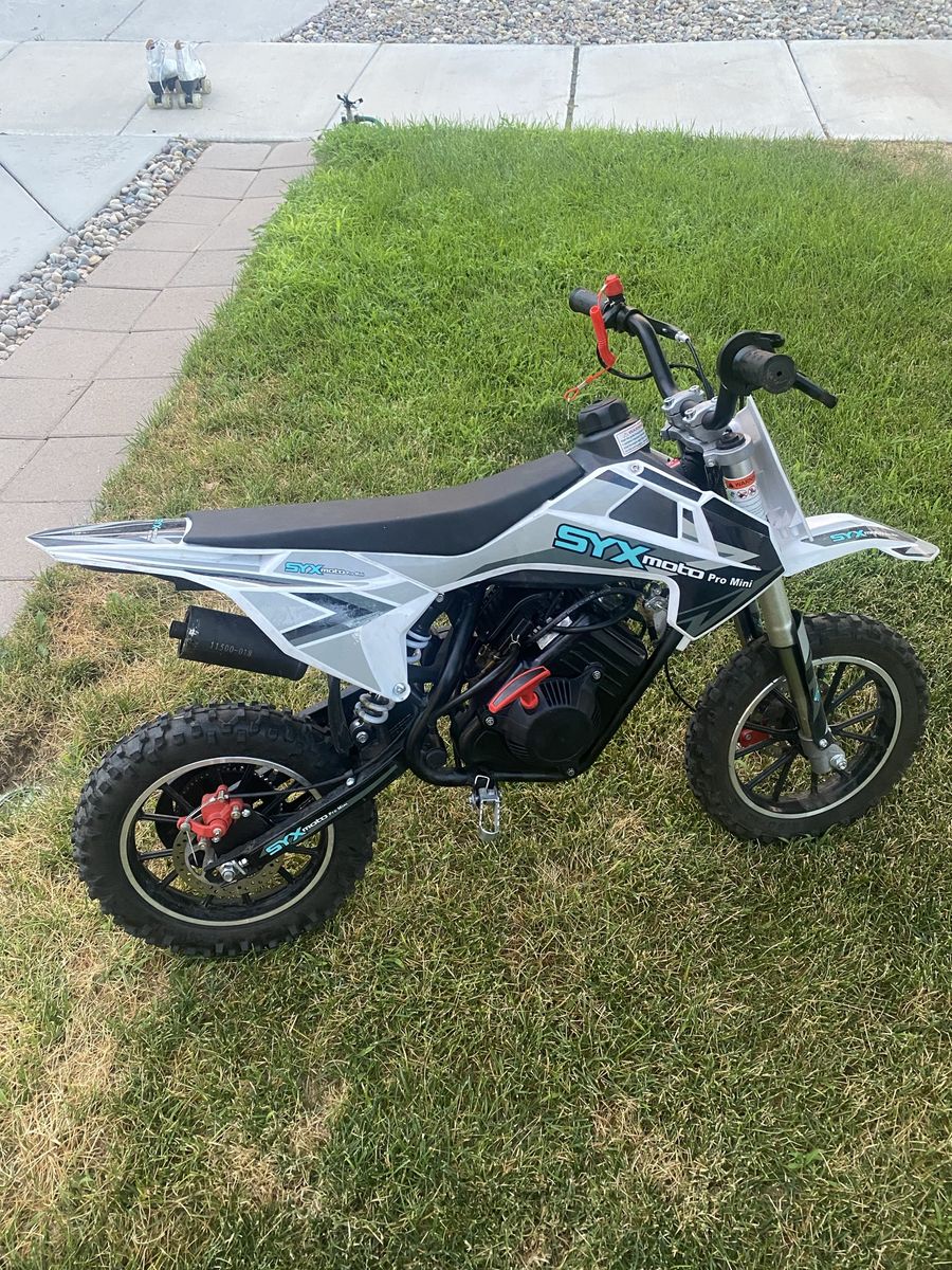SYX moto Pro Mini 50cc Dirt Bike - Used, White/Black