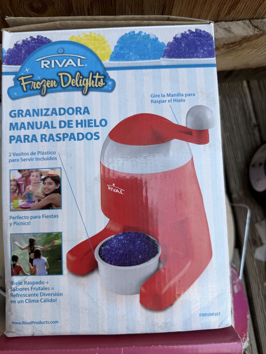 Rival Frozen Delights Manual Ice Shaver Sno Cone Maker FRRVMN01 Red
