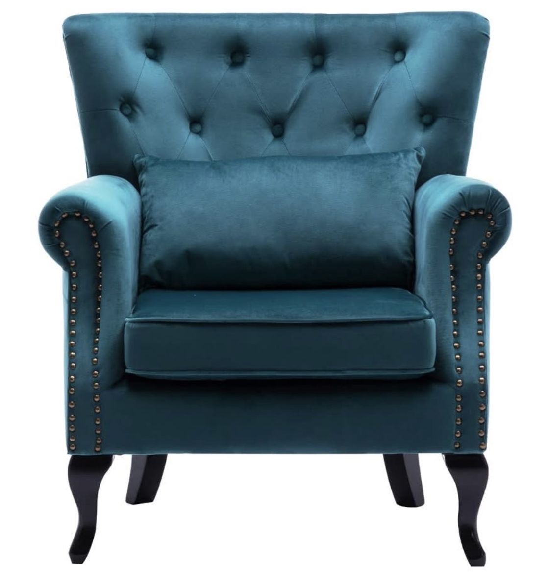 Mid Century Modern Teal Accent Chair