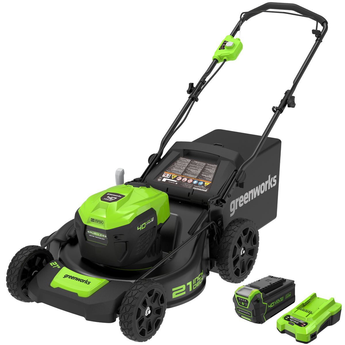 GreenWorks 21" 40v Self Propelled Mower + Weed Wacker
