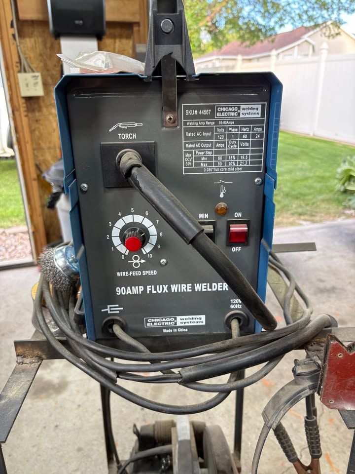 Wire feed welder and metal chop saw