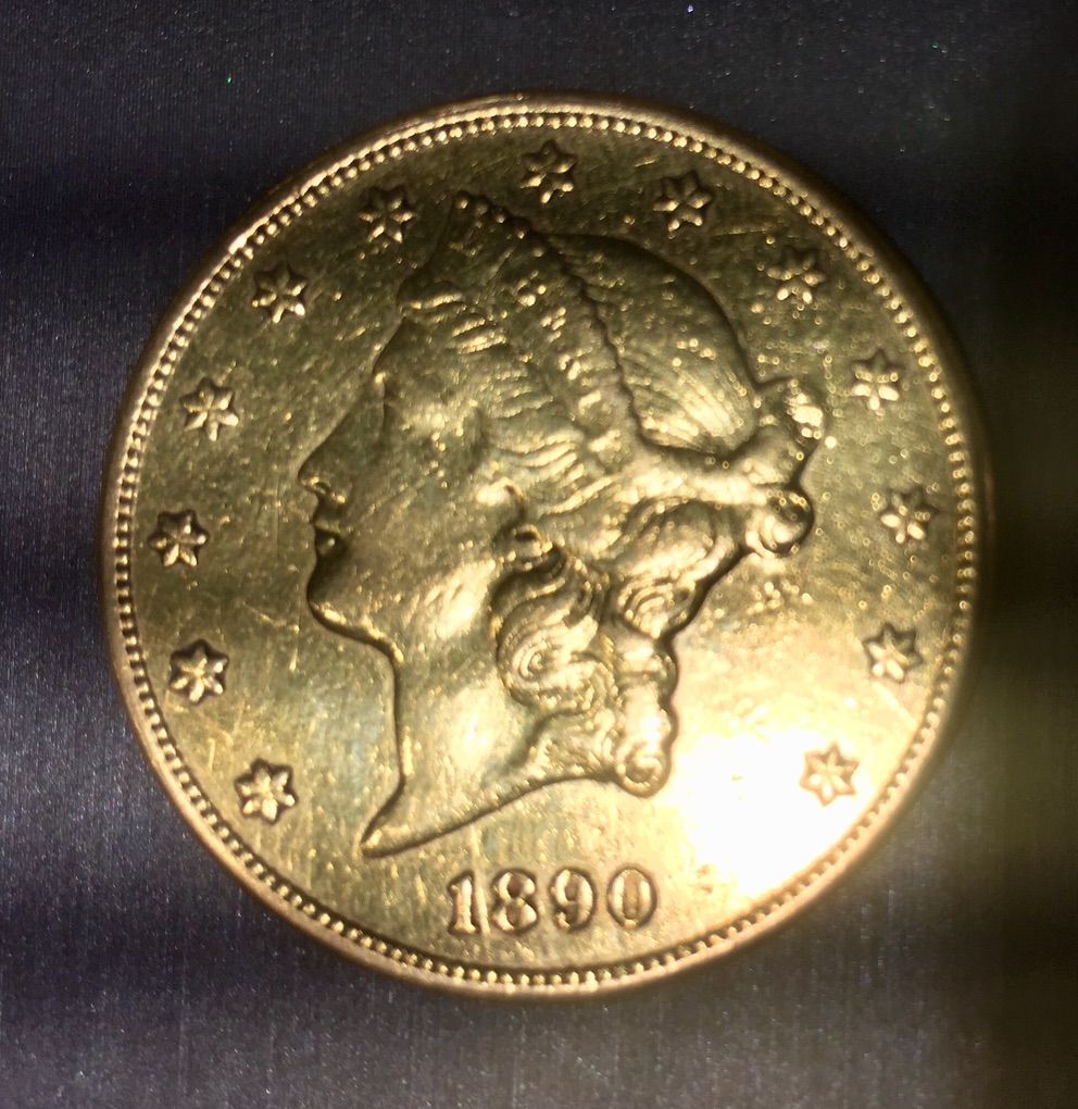 1890 CC $20 Gold liberty 1-ounce