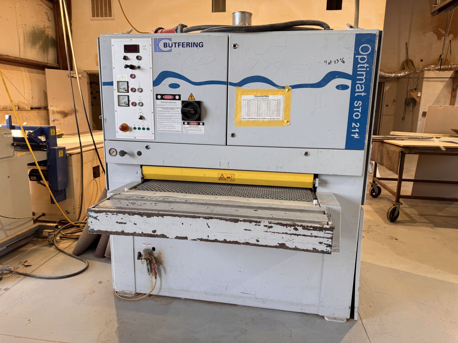 Butfering Optimat STO 211 RS Drum Sander