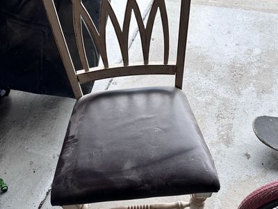 Distressed Farmhouse Dining Chair & Wooden Table Set