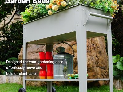 LEETOLLA Elevated Metal Raised Garden Bed Kit