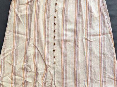 Sonoma Goods For Life Women's XL Striped Button Front A-Line Midi Skirt