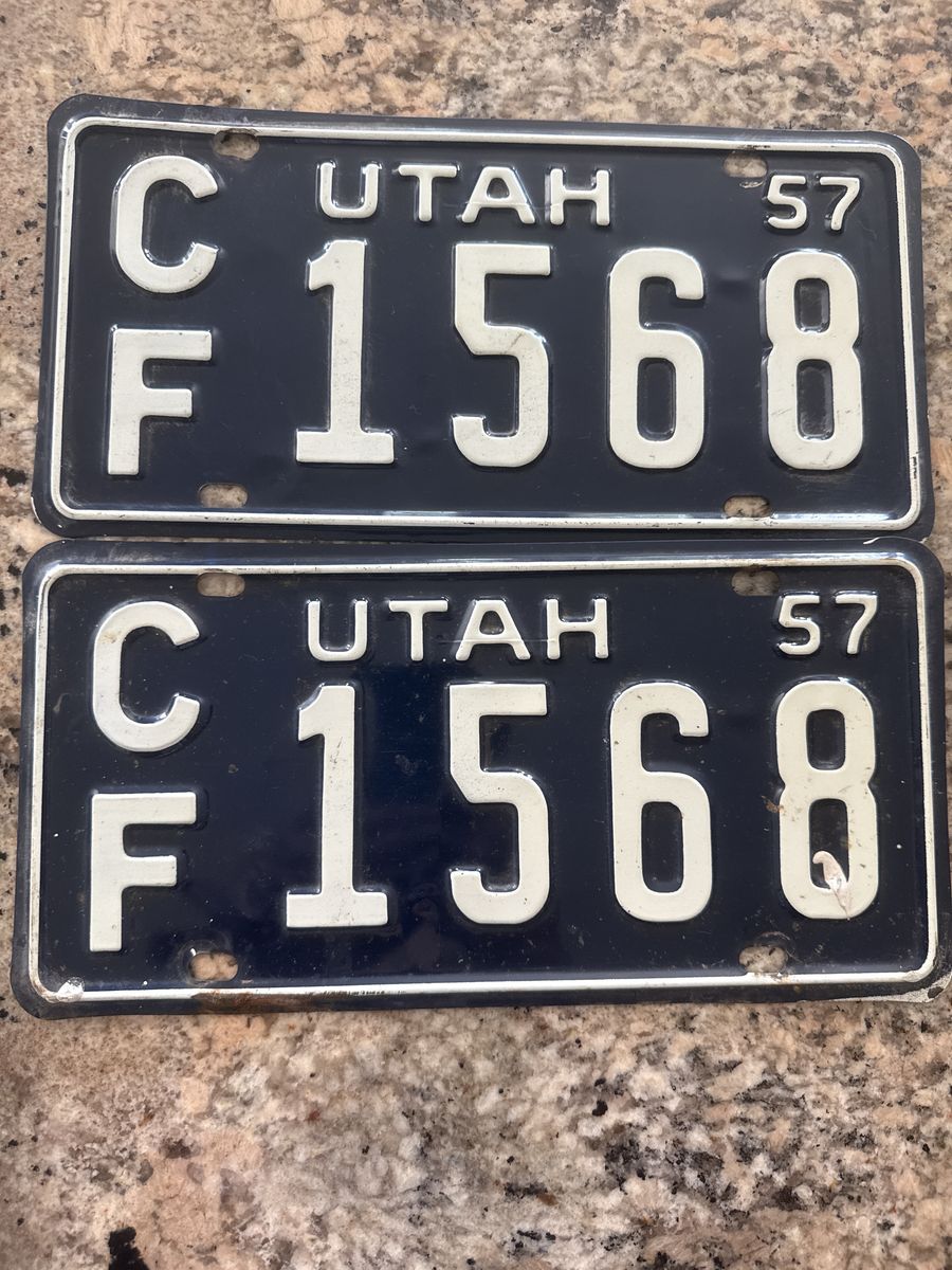1957 Utah license plate