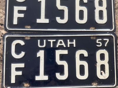 1957 Utah license plate