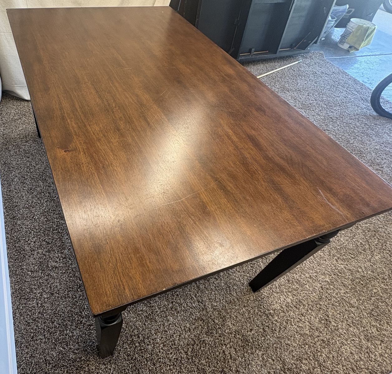 FREE DELIVERY - Solid Wood Dining/Console Table - Black & Brown