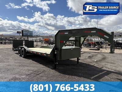 8.5x24 Maxx-D H9X Gooseneck Equipment Trailer - 22K GVWR - 12" Cross Member Upgrade, Max Ramps