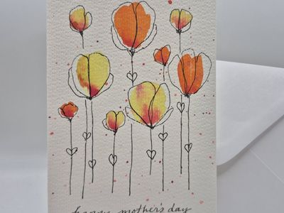 Hand-Painted Mother's Day Card