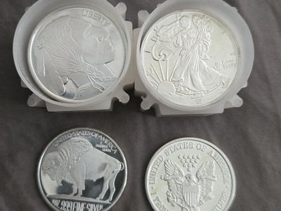 1 Oz generic silver rounds