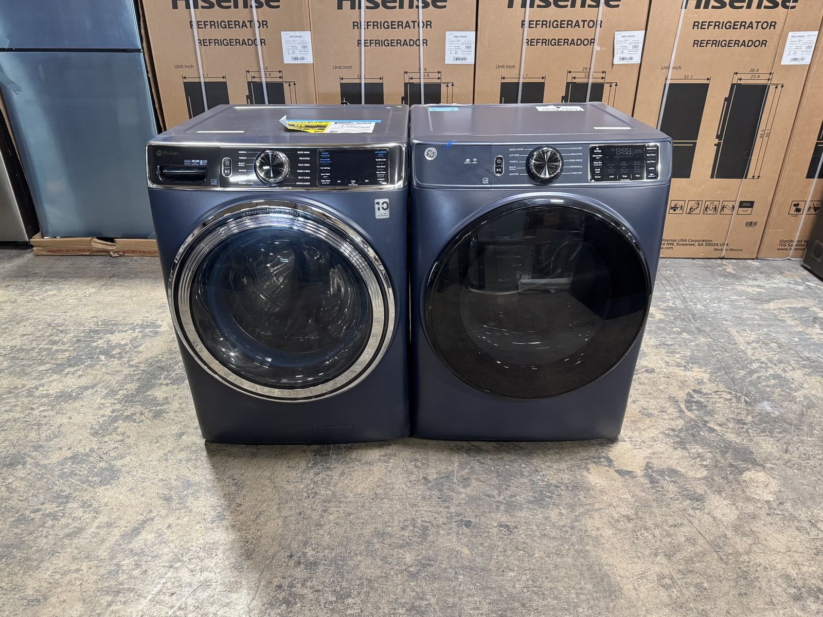 GE WASHER AND DRYER WITH WARRANTY