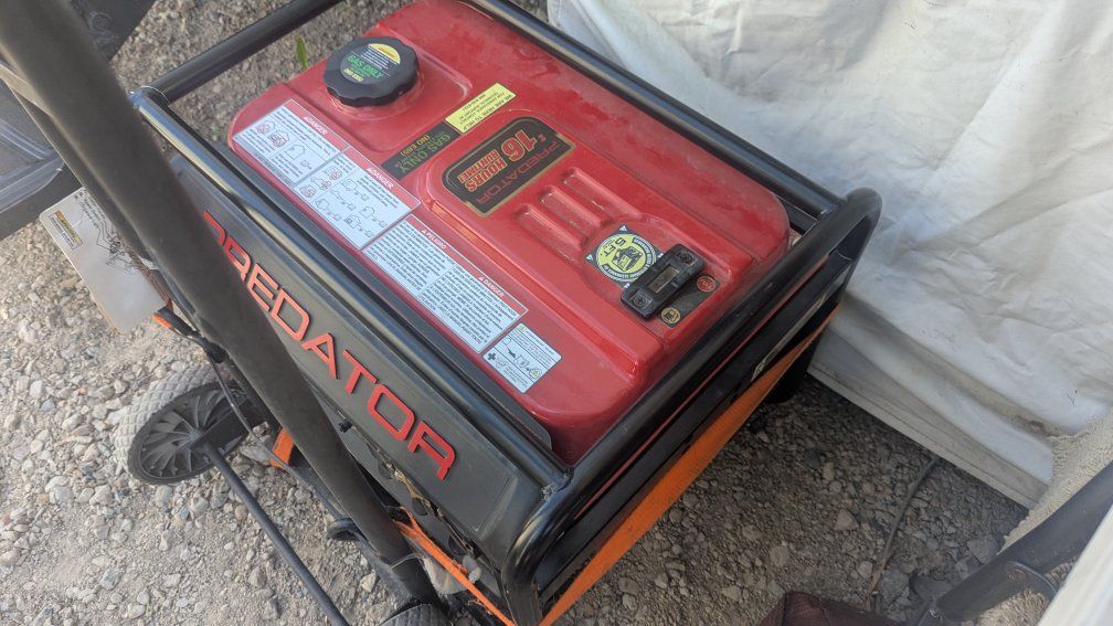 Predator 4375/3500 Watt Portable Generator - Red & Black, Gas Powered, Used Condition