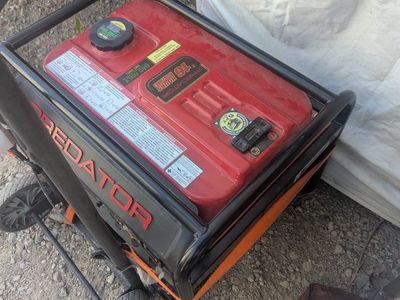 Predator 4375/3500 Watt Portable Generator - Red & Black, Gas Powered, Used Condition