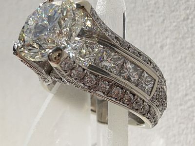 GIA 7.12ctw Natural Round Diamond Ring 4.07ct