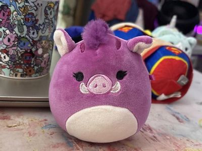 Squishmallow Jenna the Purple Boar Plush Purple White Stuffed Animal Toy