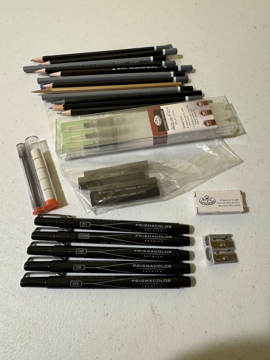 Complete Artist Bundle – Graphite, Prismacolor, Inks, Brushes, Vellum + More - $35 OBO