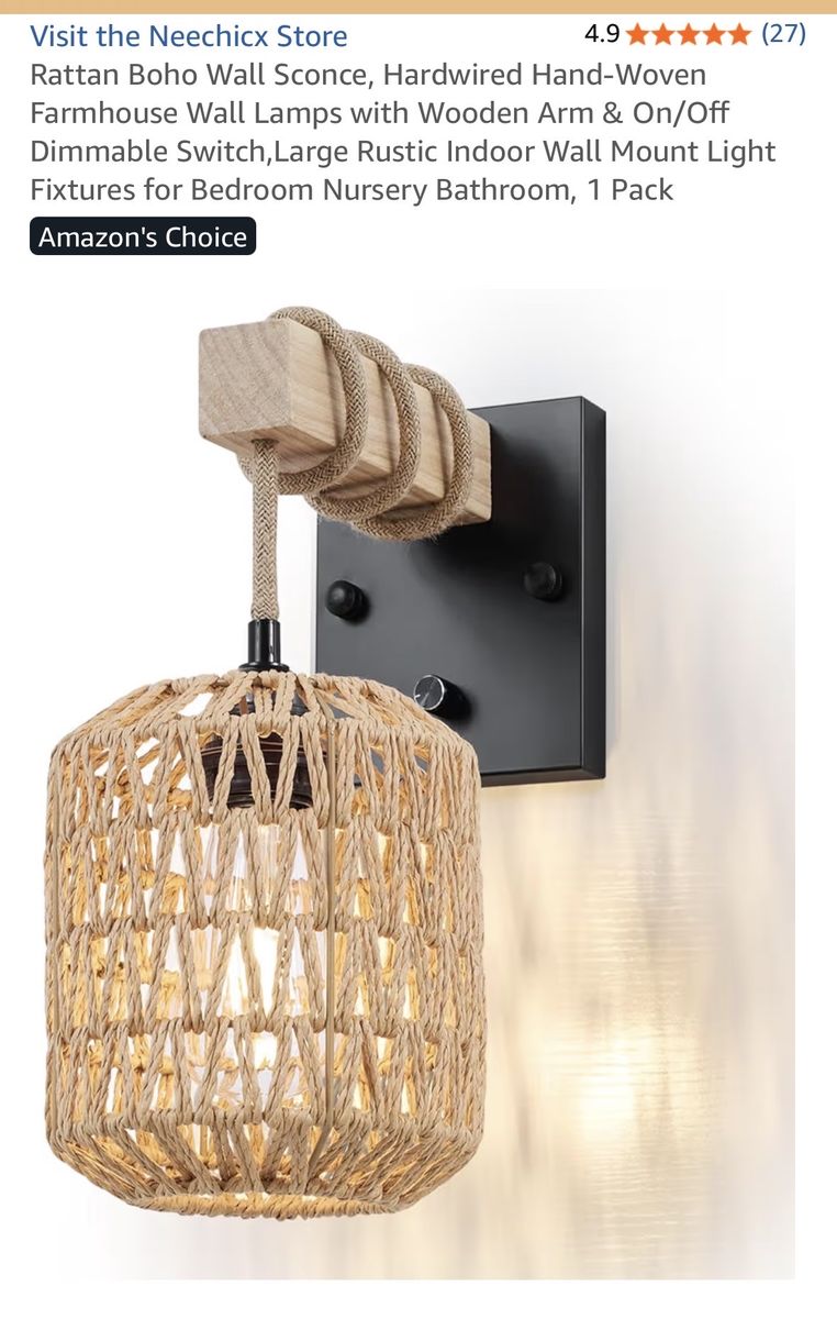 Boho wall sconces