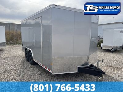 8.5x16 American Hauler Night Hawk Enclosed Cargo Trailer - 7'0" Interior - 12K GVWR Dovetail, Ramp Door