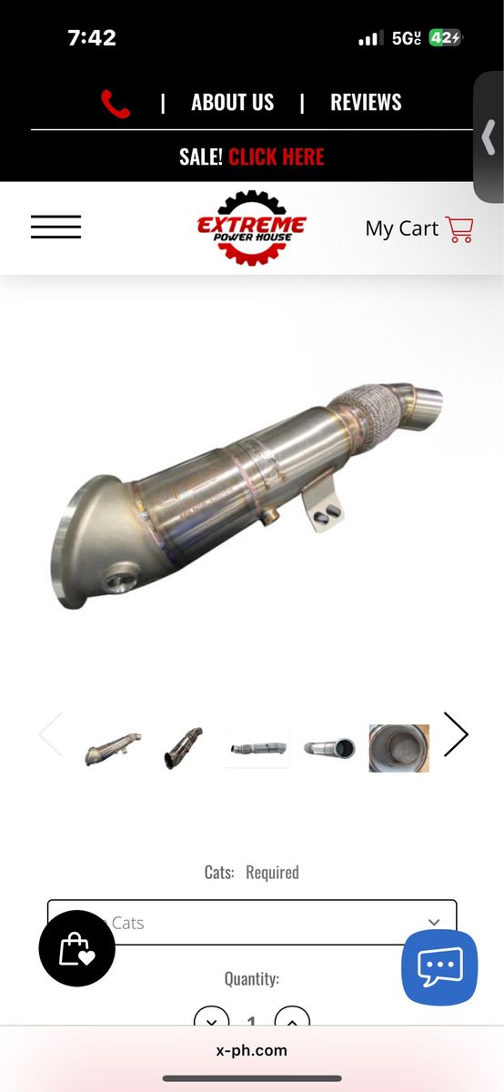ACTIVE AUTOWERKE (AA) BMW SUPRA B58 CATTED DOWNPIPE (FITS F/G CHASSIS UP TO 2024)