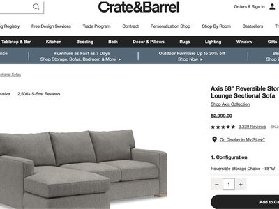 Crate and Barrel couch