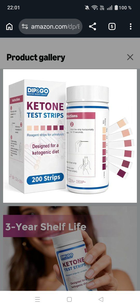 DIP&GO Ketone Test Strips, 200 Keto Strips Urine T