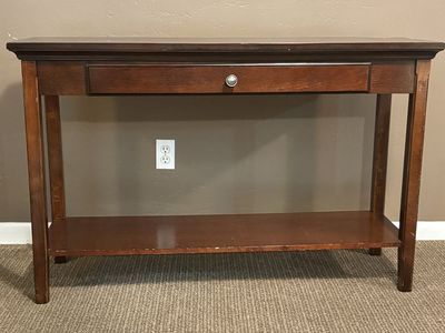 Solid Wood Console Table with Drawer