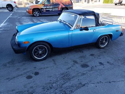 MG Midget 1500 Convertible Blue, Manual Transmission, Classic Roadster, Luggage Rack