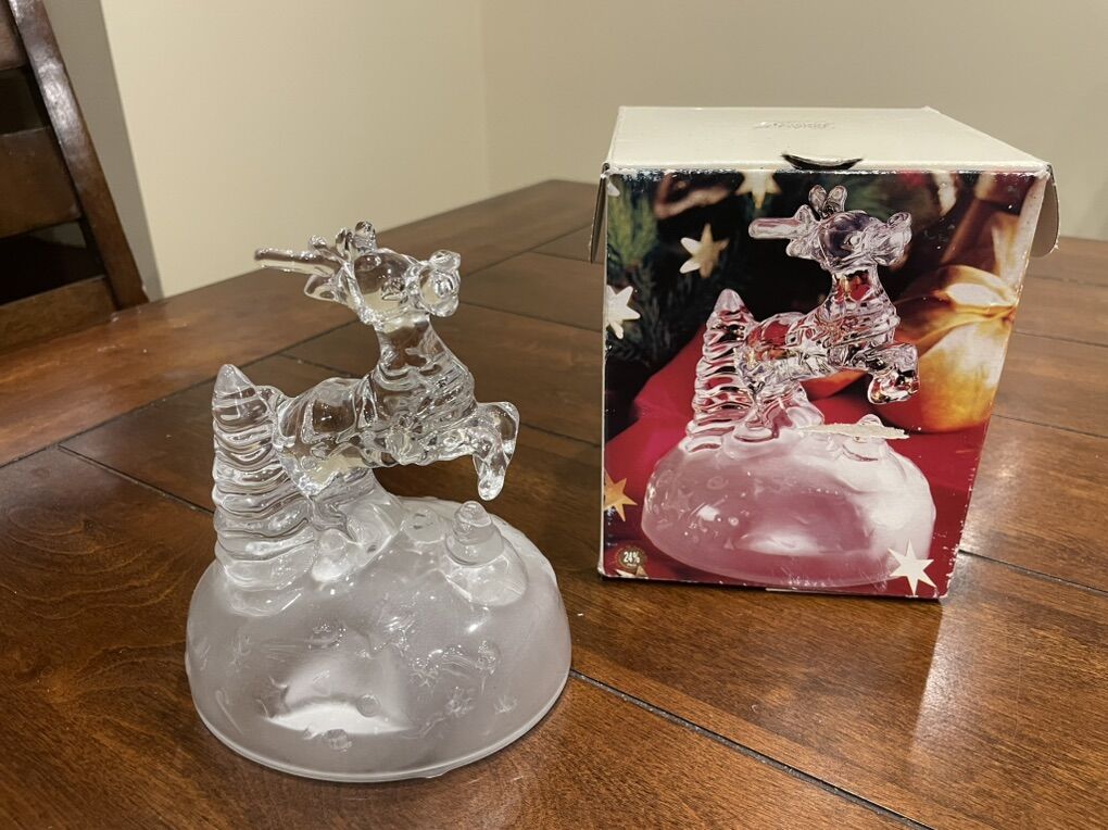 Vintage Cristal d'Arques Lead Crystal Reindeer