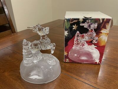 Vintage Cristal d'Arques Lead Crystal Reindeer