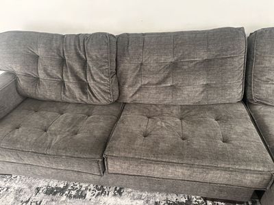 Grey Microfiber Sectional