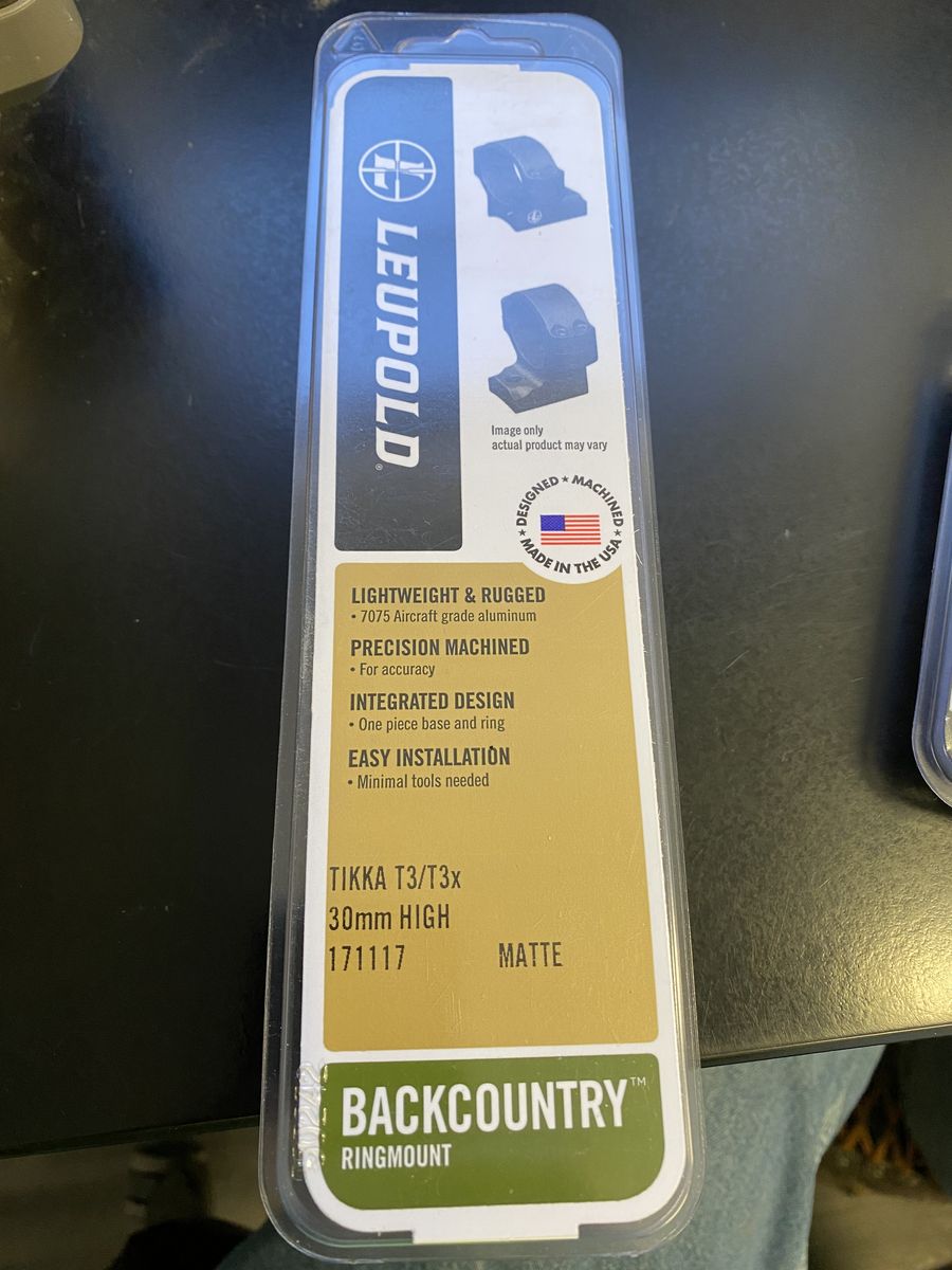Leupold BackCountry Ring Mount w/ base $50.00 obo