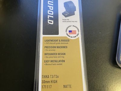 Leupold BackCountry Ring Mount w/ base $50.00 obo