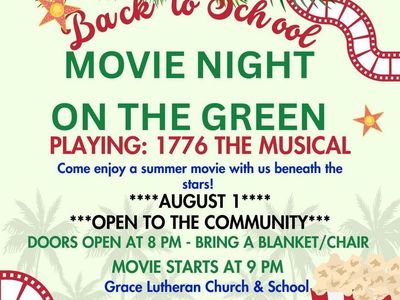 Free Commuhity Movie Night on the Green 1776 The Musical