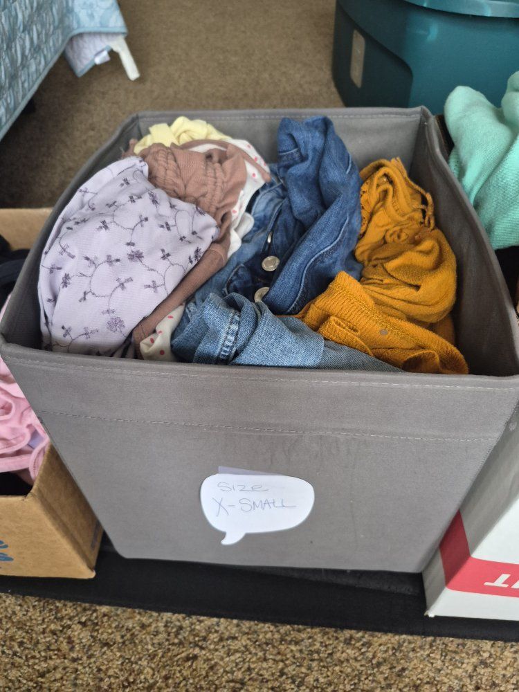 Women's Clothing Bundle Assorted Tops Pants Sizes 10-12 Girls, and Women XS, S, and M Lot.